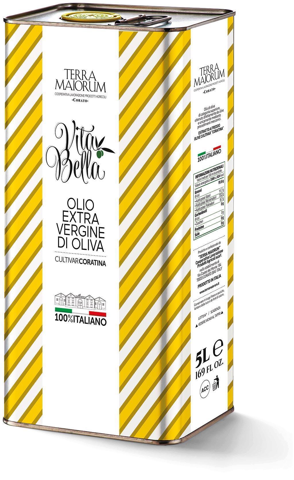 Olio VITA BELLA Lattina da 5Lt ANNATA 2022/2023